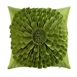 Pillow Haven Bettzeug-Grünes Blumensofakissen Kissenbezug - Home Decor Quadratisches Kissen
