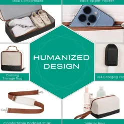 BagAura Taschen & Geldbörsen-Große Familienreisetasche – Reisetasche mit Schuh- und Nassfach