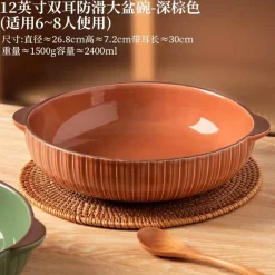 Elegance at the Table Küche & Esszimmer-Große Keramik-Fischschale – Servierschale für Nudeln und Suppe