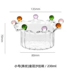 Plates u0026 More Küche & Esszimmer-Große Obstschale aus klarem Glas – vielseitige Snack- und Dessertschale