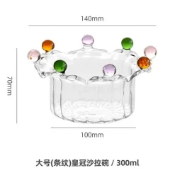 Plates u0026 More Küche & Esszimmer-Große Obstschale aus klarem Glas – vielseitige Snack- und Dessertschale