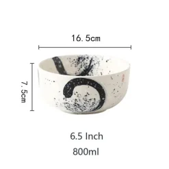 Elegance at the Table Küche & Esszimmer-Große Ramen-Schüssel aus Keramik – vielseitige Suppenschüssel für Nudeln und Salat