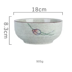 Elegance at the Table Küche & Esszimmer-Große Ramen-Schüssel aus Keramik – 67 Zoll große Nudelsuppenschüssel für Küche und Hotel