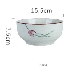 Elegance at the Table Küche & Esszimmer-Große Ramen-Schüssel aus Keramik – 67 Zoll große Nudelsuppenschüssel für Küche und Hotel