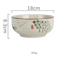 Elegance at the Table Küche & Esszimmer-Große Ramen-Schüssel aus Keramik – 67 Zoll große Nudelsuppenschüssel für Küche und Hotel