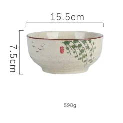 Elegance at the Table Küche & Esszimmer-Große Ramen-Schüssel aus Keramik – 67 Zoll große Nudelsuppenschüssel für Küche und Hotel