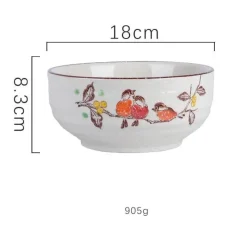 Elegance at the Table Küche & Esszimmer-Große Ramen-Schüssel aus Keramik – 67 Zoll große Nudelsuppenschüssel für Küche und Hotel