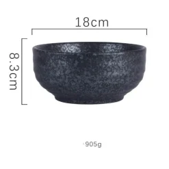 Elegance at the Table Küche & Esszimmer-Große Ramen-Schüssel aus Keramik – 67 Zoll große Nudelsuppenschüssel für Küche und Hotel