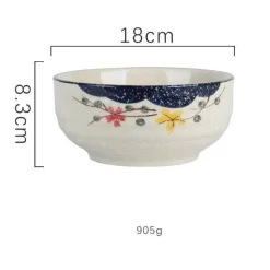 Elegance at the Table Küche & Esszimmer-Große Ramen-Schüssel aus Keramik – 67 Zoll große Nudelsuppenschüssel für Küche und Hotel