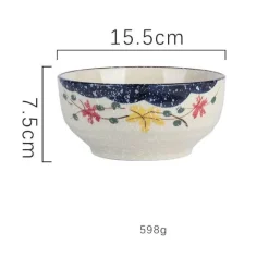 Elegance at the Table Küche & Esszimmer-Große Ramen-Schüssel aus Keramik – 67 Zoll große Nudelsuppenschüssel für Küche und Hotel