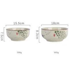 Elegance at the Table Küche & Esszimmer-Große Ramen-Schüssel aus Keramik – 67 Zoll große Nudelsuppenschüssel für Küche und Hotel