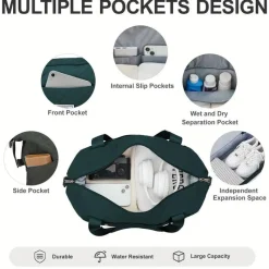 BagAura Taschen & Geldbörsen-Große Tragetasche, leichte Reise-, Schwangerschafts- und Sporttasche