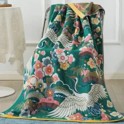 The Blanket Nook Bettzeug-Großes Badetuch aus Baumwollgaze – weich, saugfähig, 90 x 180 cm für ultimativen Komfort