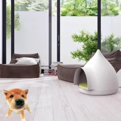 Decor Haustierzubehör|Haustierbetten-Großes Katzenhaus – Katzenunterstand im Wassertropfen-Design