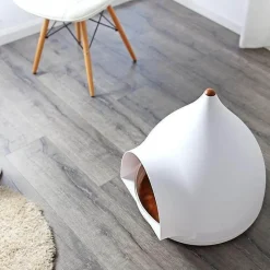 Decor Haustierzubehör|Haustierbetten-Großes Katzenhaus – Katzenunterstand im Wassertropfen-Design