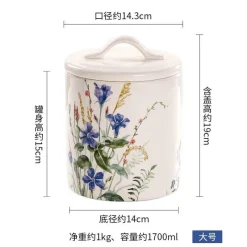 Feast u0026 Flair Küche & Esszimmer-Großes, mit Silikon versiegeltes Vorratsglas für Blumen – vielseitige Dose für Nüsse, Tee, Zucker, Gewürze