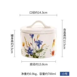 Feast u0026 Flair Küche & Esszimmer-Großes, mit Silikon versiegeltes Vorratsglas für Blumen – vielseitige Dose für Nüsse, Tee, Zucker, Gewürze