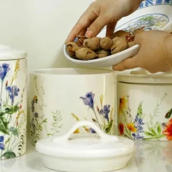 Feast u0026 Flair Küche & Esszimmer-Großes, mit Silikon versiegeltes Vorratsglas für Blumen – vielseitige Dose für Nüsse, Tee, Zucker, Gewürze