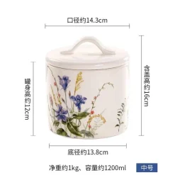 Feast u0026 Flair Küche & Esszimmer-Großes, mit Silikon versiegeltes Vorratsglas für Blumen – vielseitige Dose für Nüsse, Tee, Zucker, Gewürze