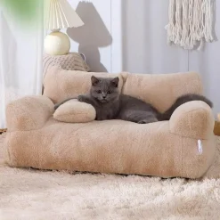 Decor Haustierzubehör|Haustierbetten-Großes Plüsch-Haustiersofa – Bequemes Vier-Jahreszeiten-Hunde-/Katzenbett