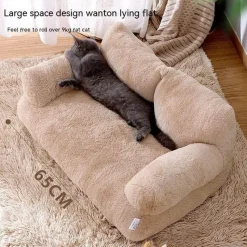 Decor Haustierzubehör|Haustierbetten-Großes Plüsch-Haustiersofa – Bequemes Vier-Jahreszeiten-Hunde-/Katzenbett