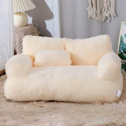 Decor Haustierzubehör|Haustierbetten-Großes Plüsch-Haustiersofa – Bequemes Vier-Jahreszeiten-Hunde-/Katzenbett