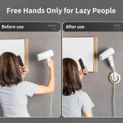 Tranquil Waters Badezimmer|Möbel-Haartrocknerhalter – selbstklebender Badezimmer-Organizer zur Wandmontage