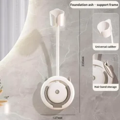 Tranquil Waters Badezimmer|Möbel-Haartrocknerhalter – selbstklebender Badezimmer-Organizer zur Wandmontage