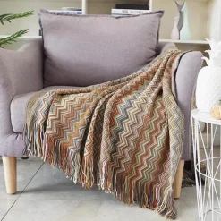 Wrap u0026 Relax Bettzeug-Hahnentritt-Überwurfdecke – Gemütlicher Wohndekor-Akzent