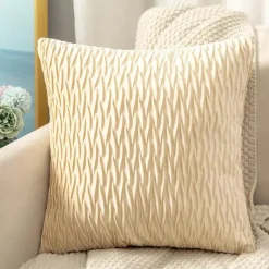 Pillow Haven Bettzeug|Wohndeko-Hahnentritt-Kissenbezug - Schwarz-weißer Kissenbezug mit Schleife, 30 x 50 cm