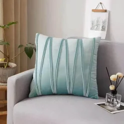 Pillow Haven Bettzeug|Wohndeko-Hahnentritt-Kissenbezug - Schwarz-weißer Kissenbezug mit Schleife, 30 x 50 cm