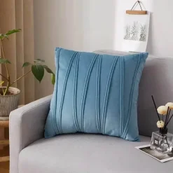 Pillow Haven Bettzeug|Wohndeko-Hahnentritt-Kissenbezug - Schwarz-weißer Kissenbezug mit Schleife, 30 x 50 cm