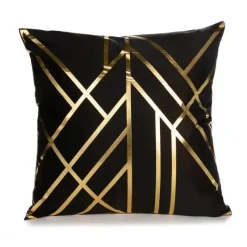 Pillow Haven Bettzeug|Wohndeko-Hahnentritt-Kissenbezug - Schwarz-weißer Kissenbezug mit Schleife, 30 x 50 cm