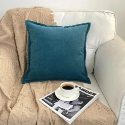 Pillow Haven Bettzeug|Wohndeko-Hahnentritt-Kissenbezug - Schwarz-weißer Kissenbezug mit Schleife, 30 x 50 cm