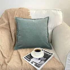 Pillow Haven Bettzeug|Wohndeko-Hahnentritt-Kissenbezug - Schwarz-weißer Kissenbezug mit Schleife, 30 x 50 cm