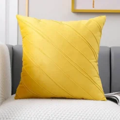 Pillow Haven Bettzeug|Wohndeko-Hahnentritt-Kissenbezug - Schwarz-weißer Kissenbezug mit Schleife, 30 x 50 cm