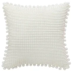 Pillow Haven Bettzeug|Wohndeko-Hahnentritt-Kissenbezug - Schwarz-weißer Kissenbezug mit Schleife, 30 x 50 cm