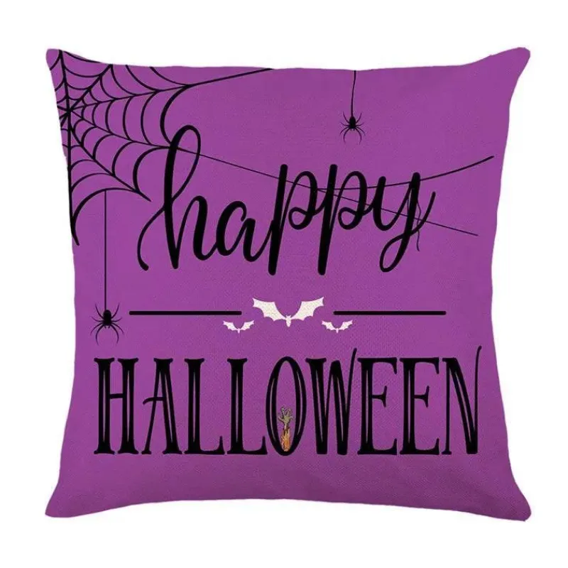 Pillow Haven Bettzeug-Halloween Kissenbezug - Schwarze Hexe Geist Leinen Kissenbezug