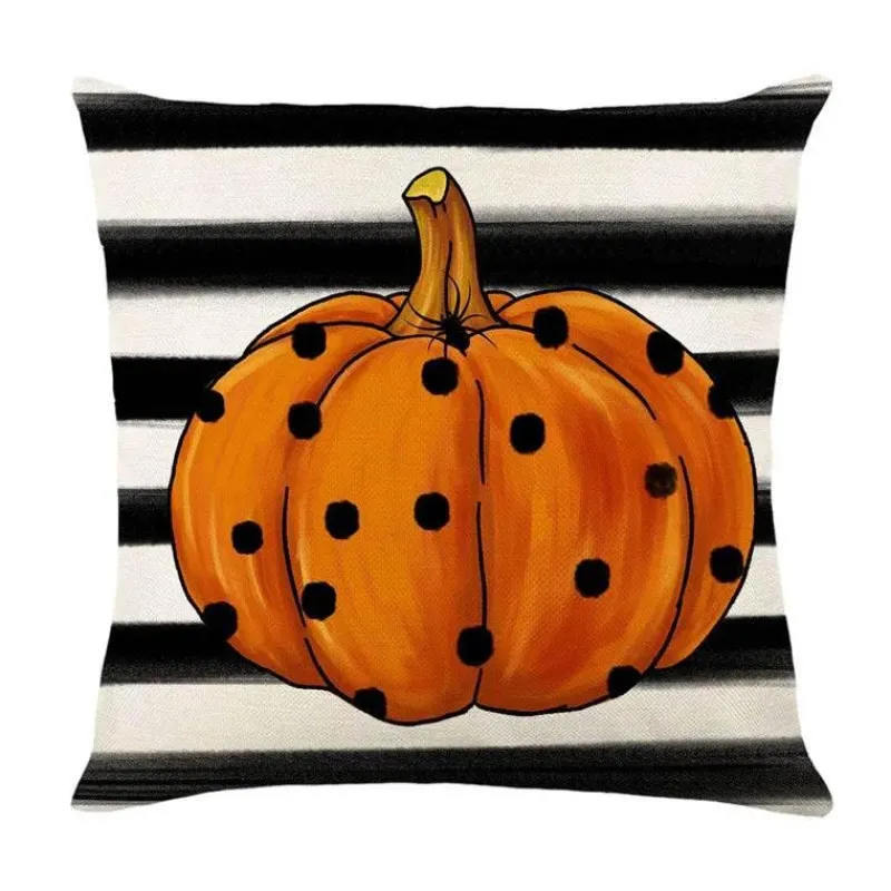 Pillow Haven Bettzeug-Halloween Kissenbezug - Schwarze Hexe Geist Leinen Kissenbezug