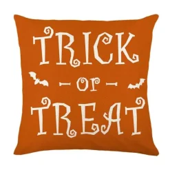 Pillow Haven Bettzeug-Halloween Kissenbezug - Schwarze Hexe Geist Leinen Kissenbezug