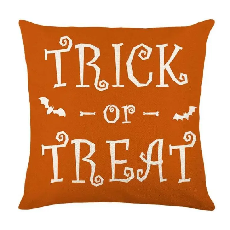 Pillow Haven Bettzeug-Halloween Kissenbezug - Schwarze Hexe Geist Leinen Kissenbezug