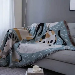 Warm Embrace Bettzeug-Halloween Quastendecke - Gruselige Deko für den Herbst