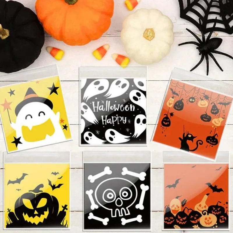 Tom Küche & Esszimmer-Halloween-Keksverpackungsbeutel – 100 Stück für Gebäckdekorations-Leckereien