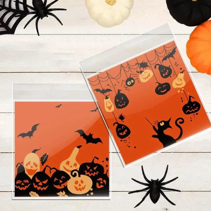 Tom Küche & Esszimmer-Halloween-Keksverpackungsbeutel – 100 Stück für Gebäckdekorations-Leckereien