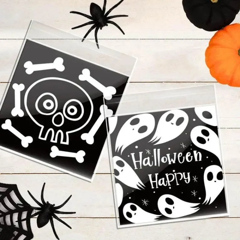 Tom Küche & Esszimmer-Halloween-Keksverpackungsbeutel – 100 Stück für Gebäckdekorations-Leckereien