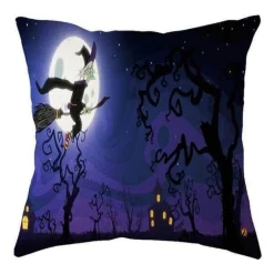 Cozy Haven Bettzeug-Halloween-Kürbis-Kissenbezüge – Dekorative, gruselige Kissen