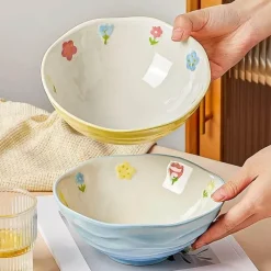 Plates u0026 More Küche & Esszimmer-Handbemalte Ramen-Schüssel aus Keramik – große Nudelschüssel für das Restaurant zu Hause