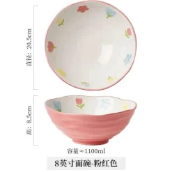 Plates u0026 More Küche & Esszimmer-Handbemalte Ramen-Schüssel aus Keramik – große Nudelschüssel für das Restaurant zu Hause