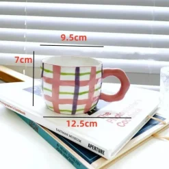 Tom Küche & Esszimmer-Handbemalte Regenbogenblumentasse - Einzigartige Kaffeetasse aus Keramik