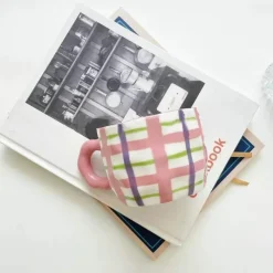 Tom Küche & Esszimmer-Handbemalte Regenbogenblumentasse - Einzigartige Kaffeetasse aus Keramik